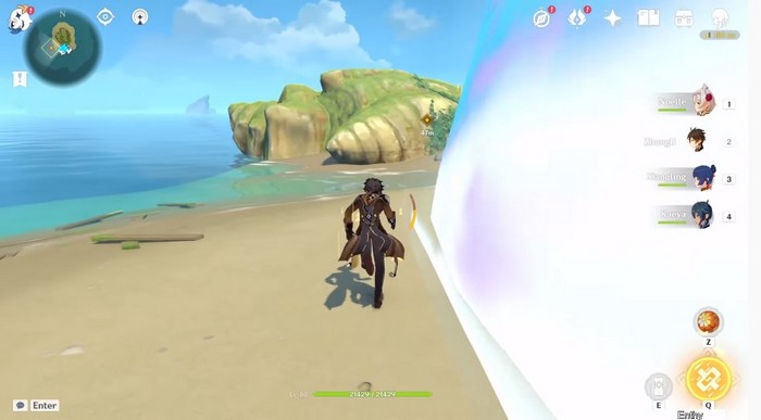 Allez vers la conque gigantesque