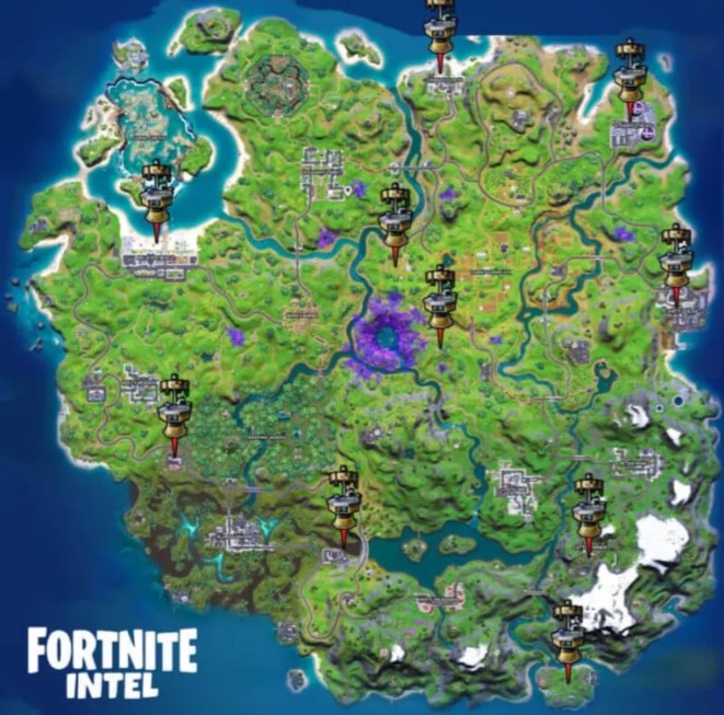 Emplacement des établis d'amélioration dans Fortnite saison 7