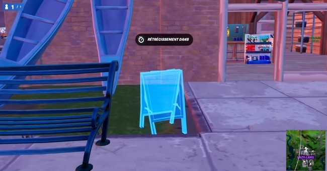 Emplacement d'un panneau de bienvenue à Lazy Lake