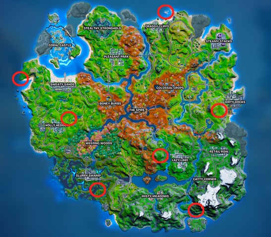 Emplacements des téléviseurs inquiétants dans Fortnite