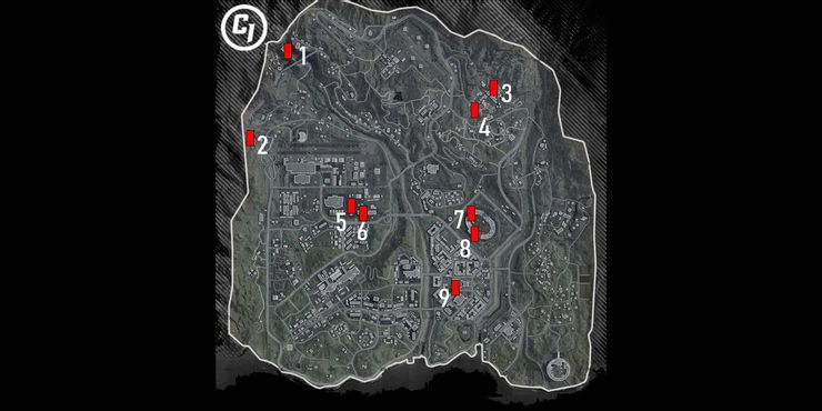 Emplacements Portes rouges Warzone