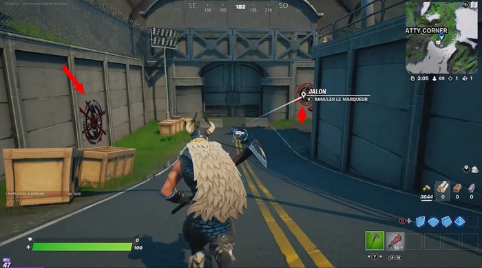 Emplacements des murs de Catty Corner