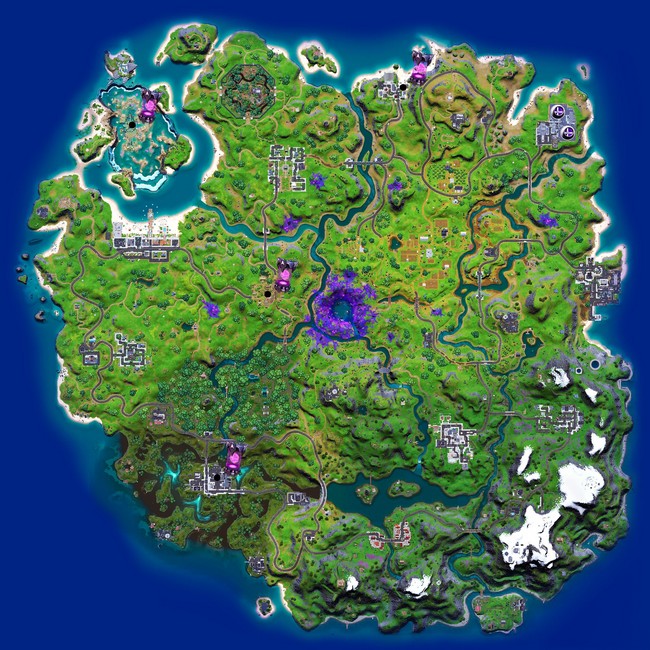 Emplacements des reliques extraterrestres de la semaine 3 saison 7 Fortnite chapitre 2