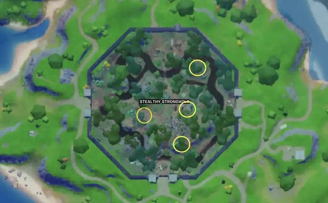 Emplacements des reliques à Stealthy Stronghold dans Fortnite