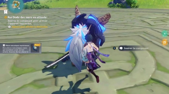 Insérez le composant pour activer l'appareil inazumien