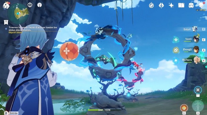 Positionnez-vous devant l'anneau Hydro