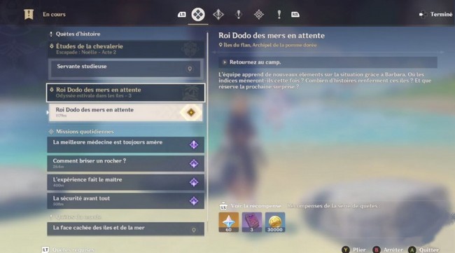 Roi Dodo des mers en attente-genshin impact