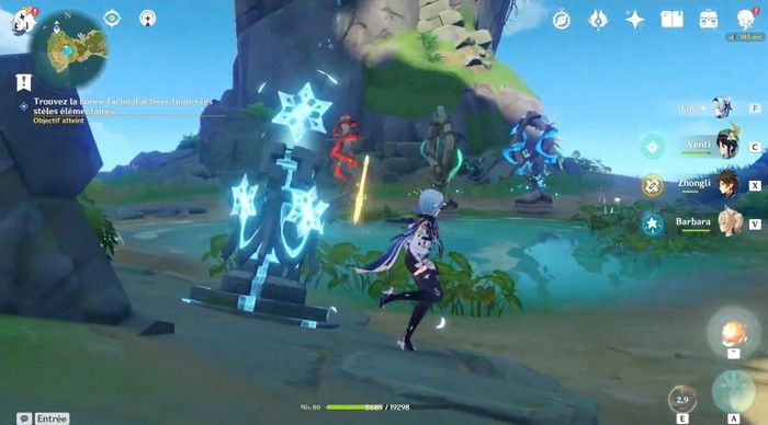 Stèle Cryo- Sinueux chemin du retour de genshin impact