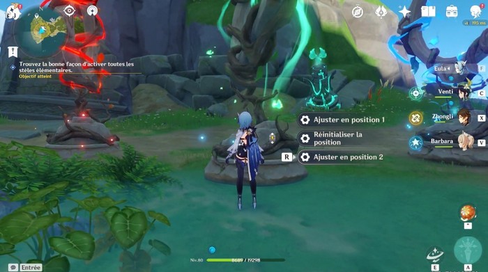 ajuster en position 2