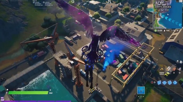 emplacements ovnis fortnite-fumée bleu