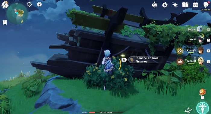 planche en bois fissurée