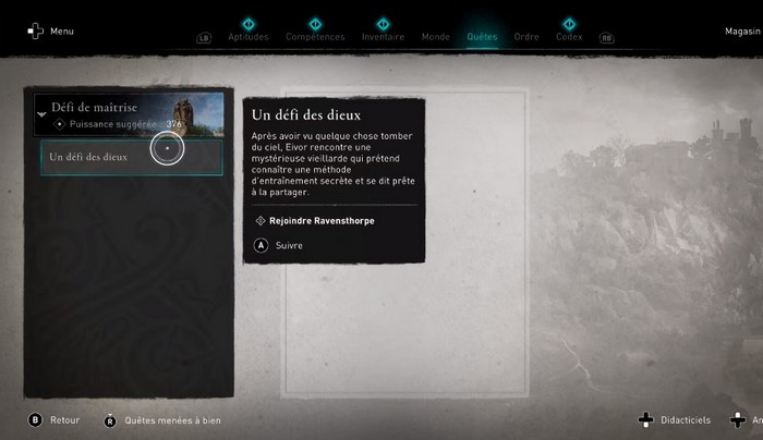 un défi des dieux ASSASSIN'S CREED VALHALLA