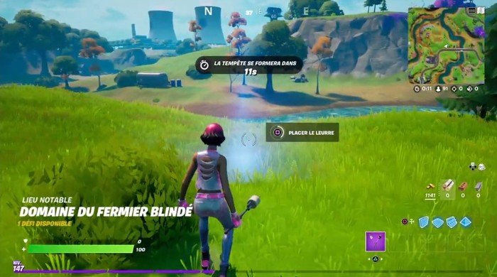 Emplacement d'un leurre de vache à placer dans Fortnite