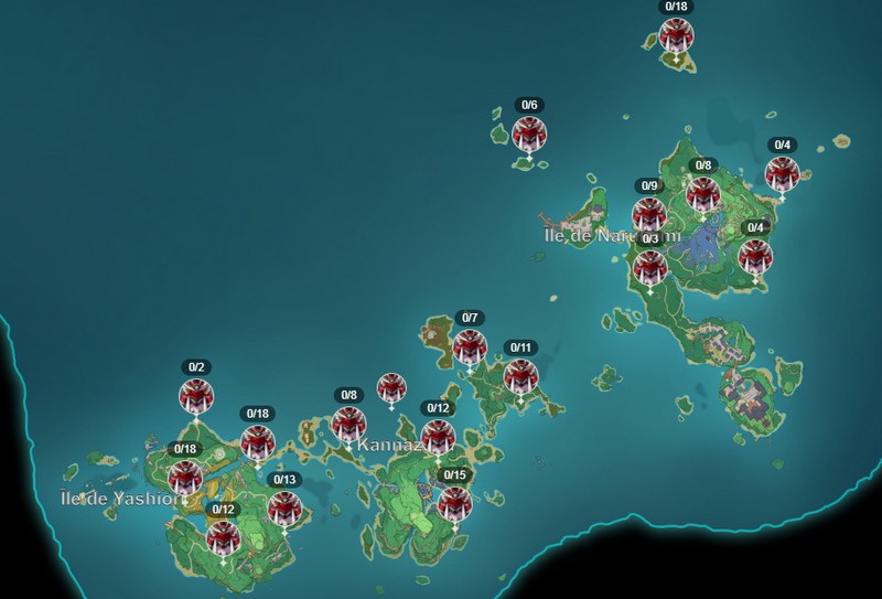 Emplacements Nobushi Genshin Impact