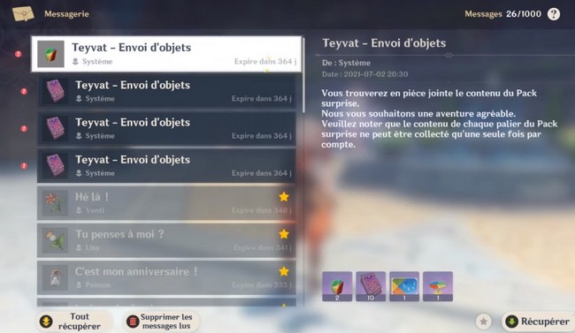 Récompenses Google pour Genshin Impact