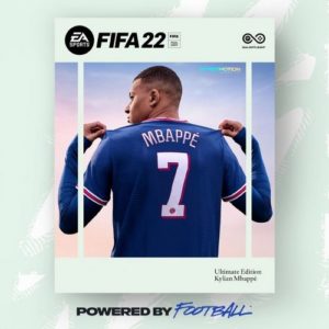 La jaquette FIFA 22 avec Kylian Mbappé