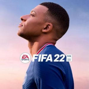 La jaquette FIFA 22 avec Kylian Mbappé