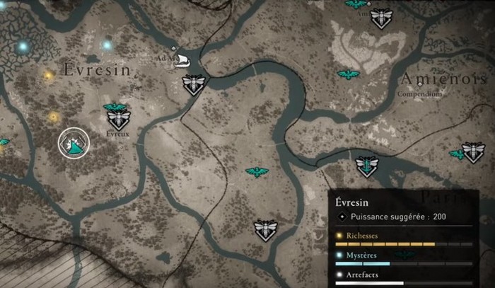 Emplacement Artefacts : Zone Maudite (Symbole Maudit)