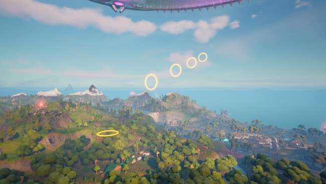 Emplacement des anneaux à traverser pour le défi Superman