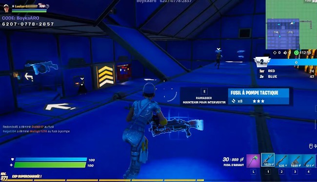 Infliger des dégâts avec des fusils à pompe ou des fusils de sniper dans Rouge contre Bleu – Empoigne
