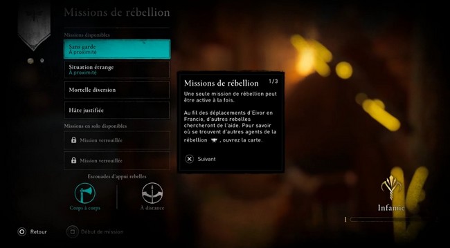 Missions de rébellion