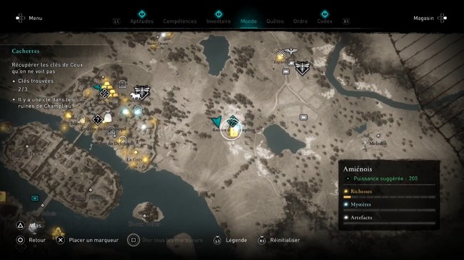 la clé dans les ruines de Champlieu