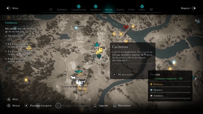 la clé dans les ruines de Gisai