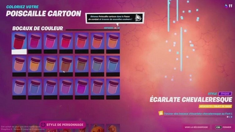 Bocaux écarlate chevaleresque