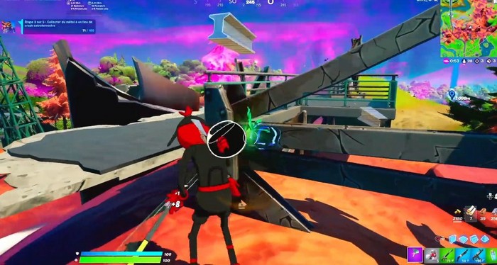 Comment collecter du métal à un lieu de crash extraterrestre dans Fortnite