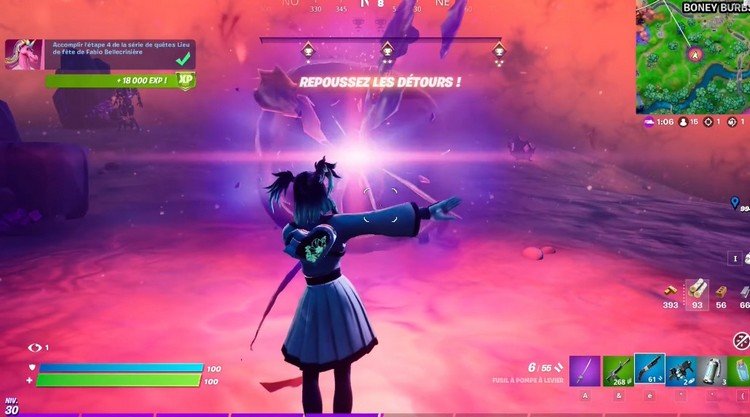 Danser 5 s dans les Détours fortnite saison 8