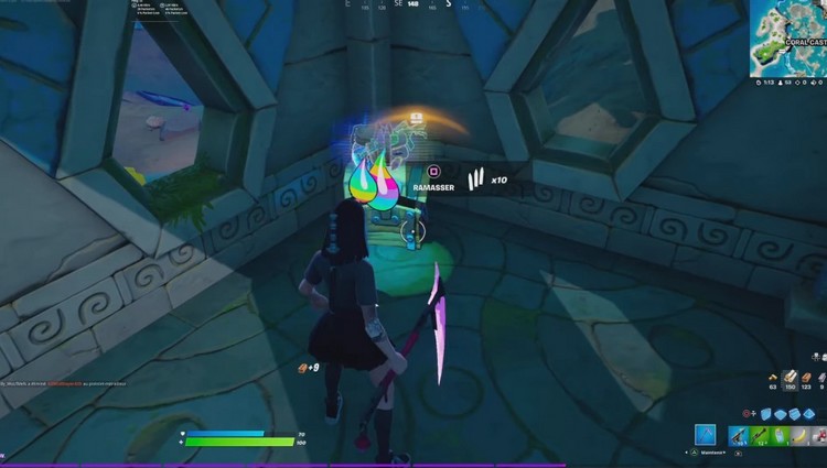 Emplacement encre arc-en-ciel dans Fortnite