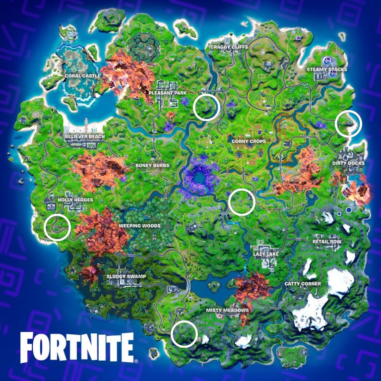 Emplacements des gardes de l'IO dans Fortnite saison 8