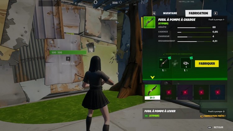 Fabriquer une arme dans fortnite saison 8