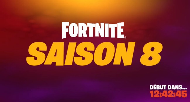 Fortnite saison 8 heure de début
