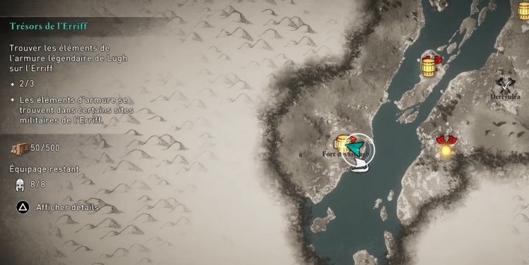 Jambières de Lugh emplacement