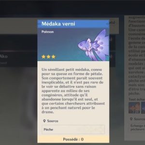 Médaka verni Genshin Impact
