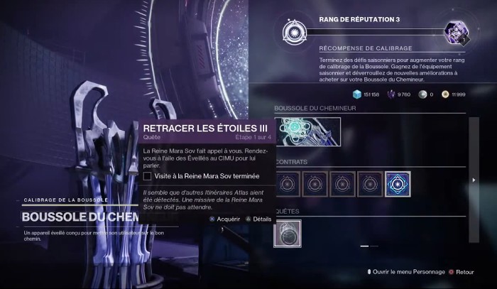 Retracer les étoiles 3 Destiny 2