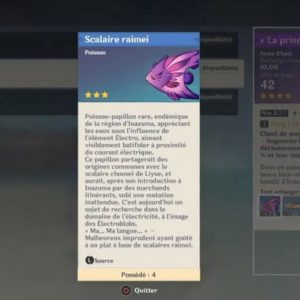 Scalaire raimei Genshin Impact