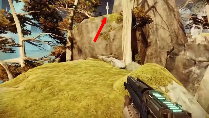 Vue sur le temple de la Sylve de Rhéa