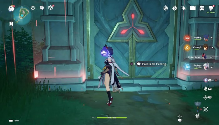 debloquer donjon palais de l'étang genshin impact