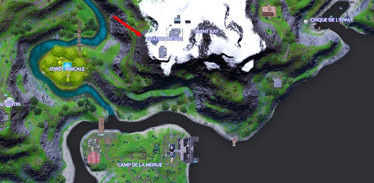 Emplacement de la Station Météo dans Fortnite