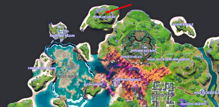 Emplacement le phare de Lockie fortnite