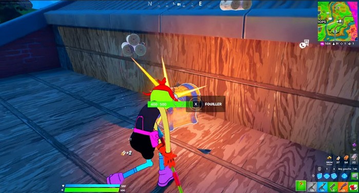 Fortnite Détruire des coffres avec un outil de collecte, défis Corbeau saison 8-1