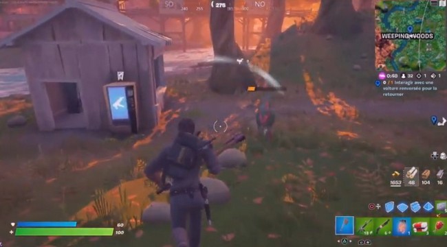 Infliger des dégâts à la faune sauvage avec une arme de mêlée