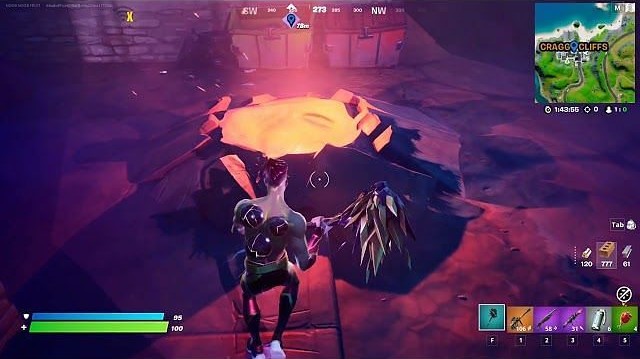 Un geyser corrompu dans les détours de Fortnite