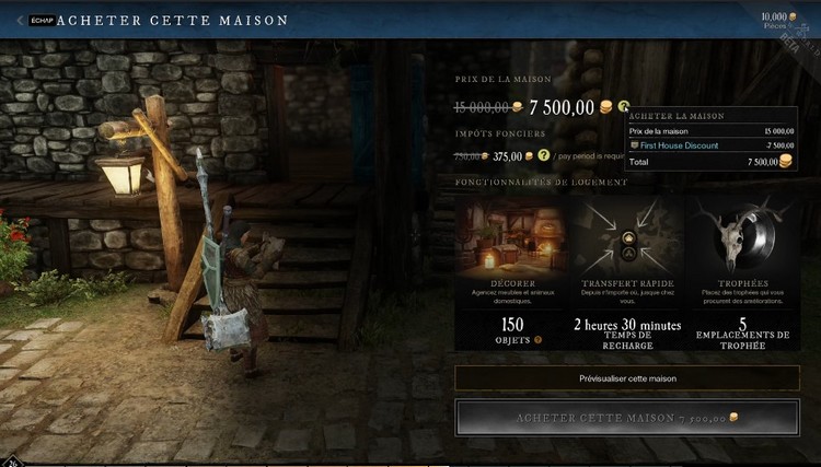 acheter une maison dans new world