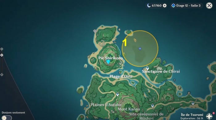 emplacement fresque du ruines genshin impact