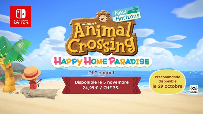 comment précommander le DLC Happy Home Paradise pour Animal Crossing New Horizons ?