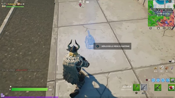 déployer le piège à fantôme Fortnite saison 8 chapitre 2