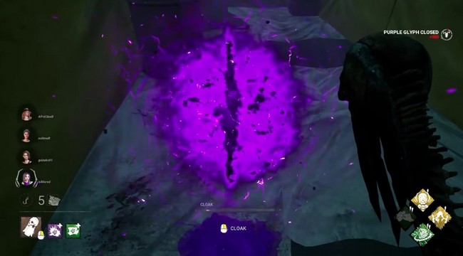 glyphe violet dans Dead By Daylight